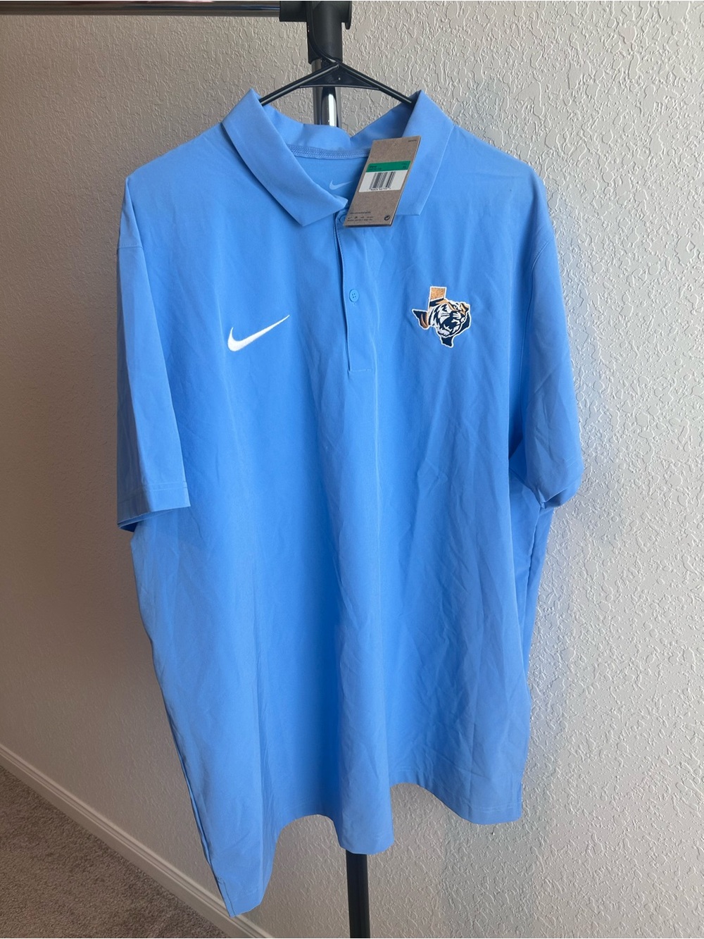Nike Men’s Sky Blue Polo with Embroidered Logo